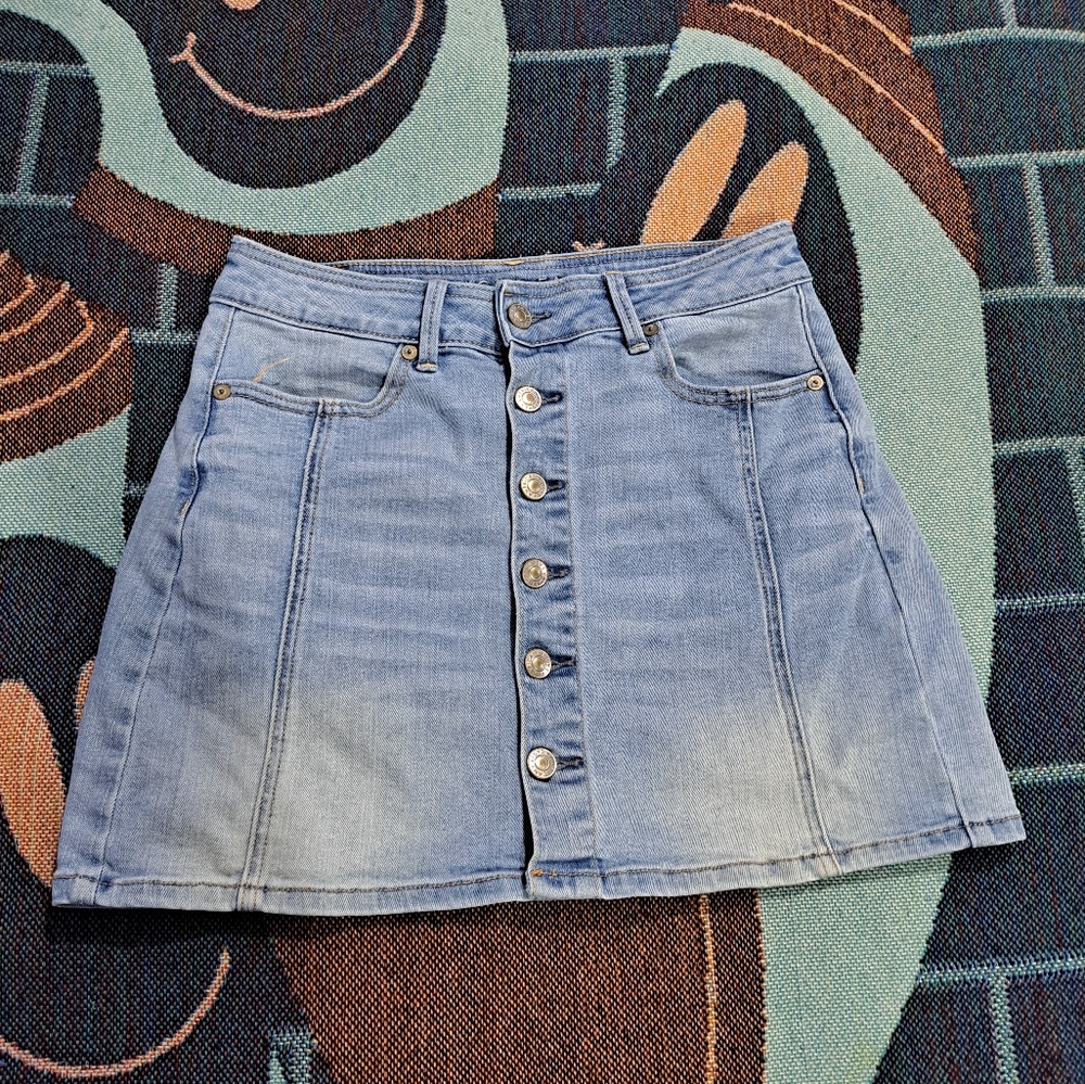 💥3/$25💥AMERICAN EAGLE DENIM MINI SKIRT-4 - Picture 1 of 5